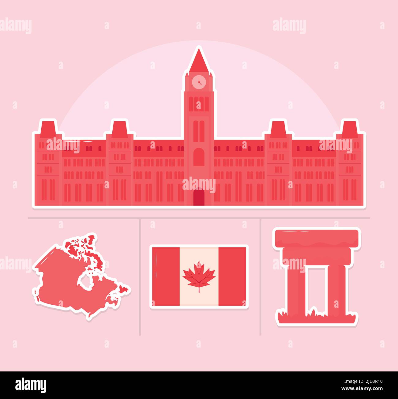 canada icon set Stock Vector Image & Art - Alamy
