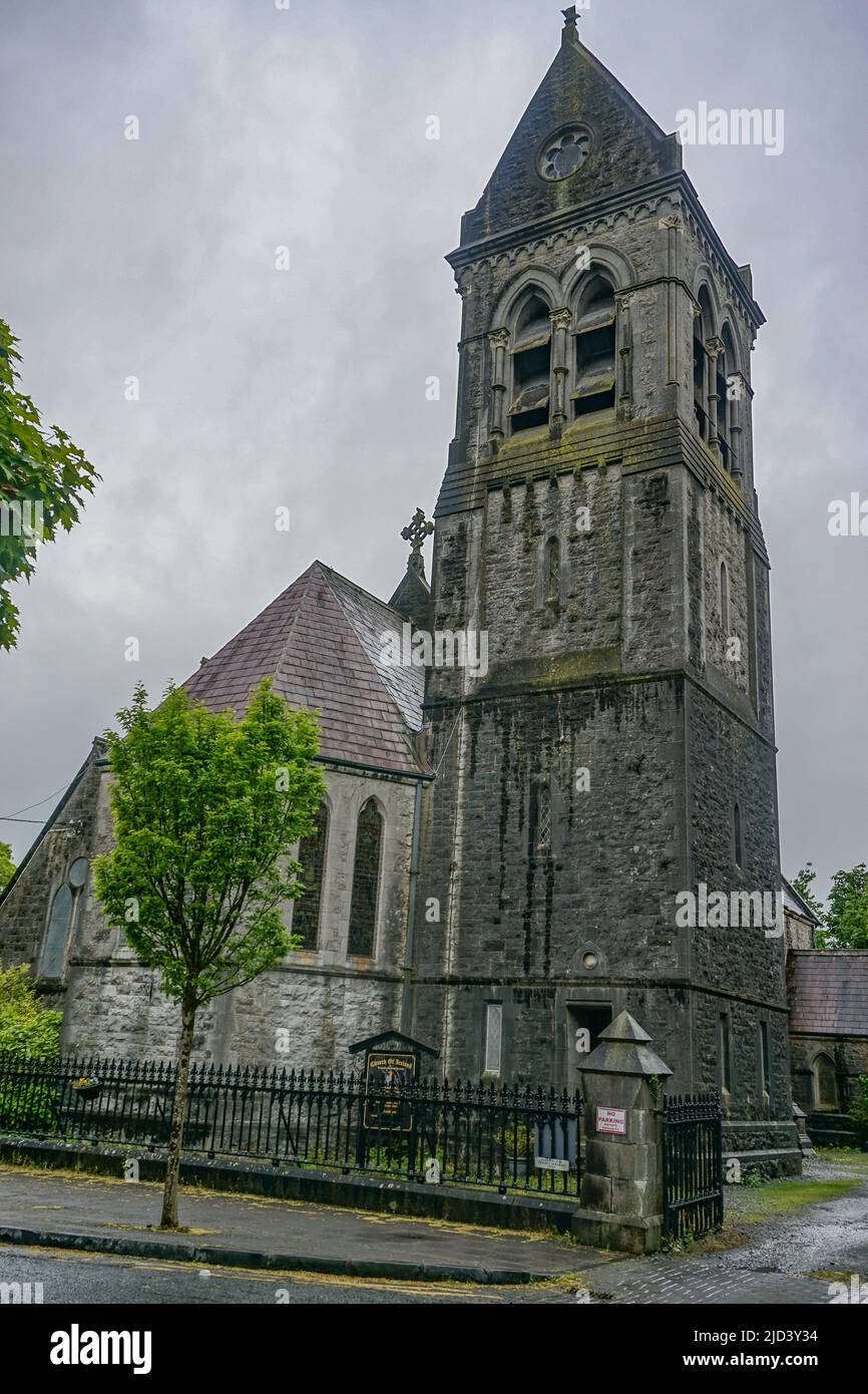 Ennis, Co. Clare, Ireland: St. Columba’s Church, a congregation of the Church of Ireland, built between 1868 and 1871. Stock Photo