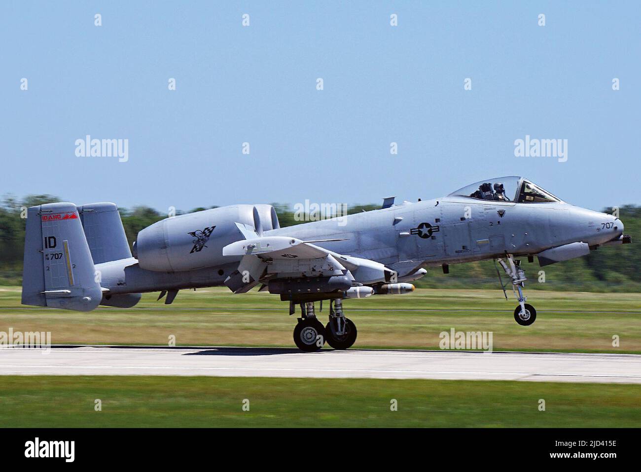 U. S. Air Force A10 Thunderbolt II aircraft from the 124th Fighter