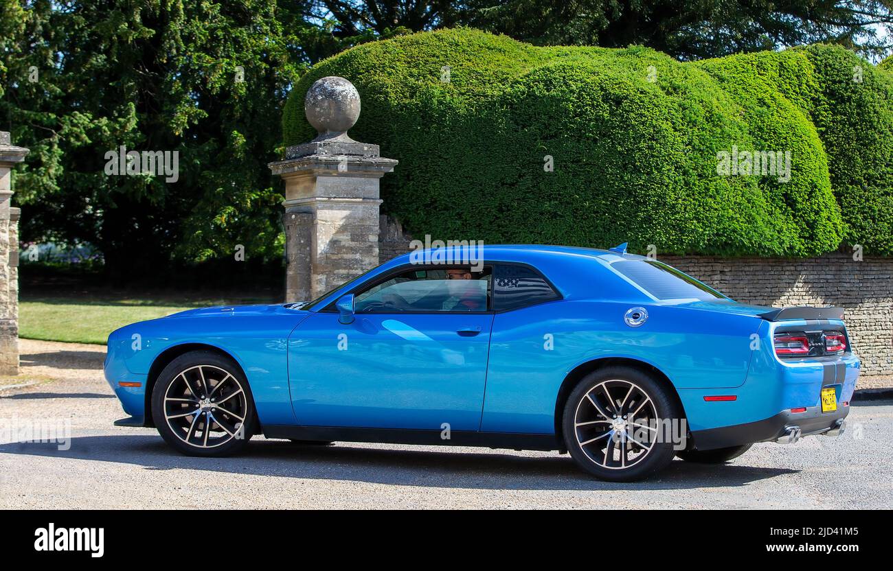 2015 blue DODGE Challenger Stock Photo