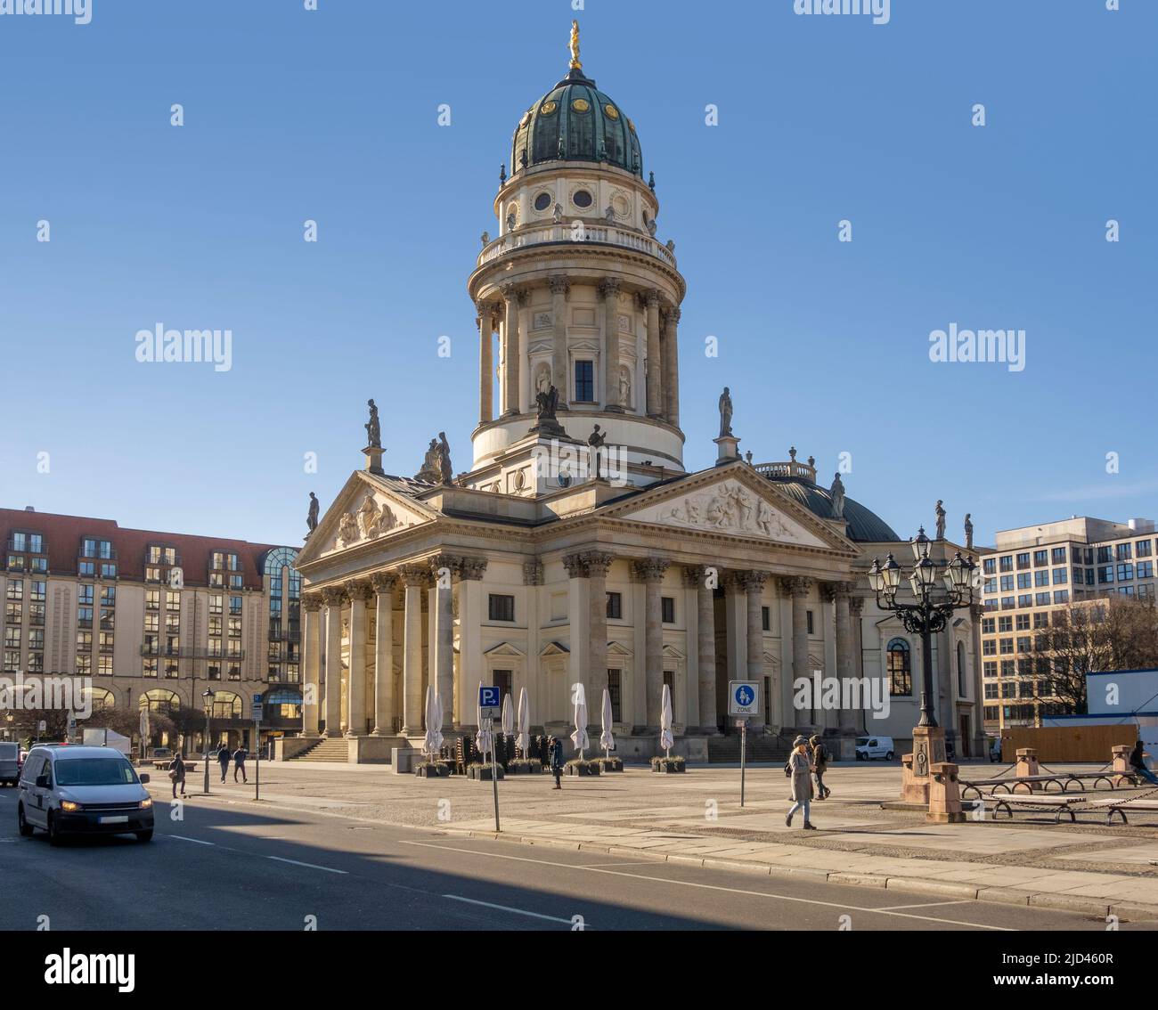 Scenery around the New Church in Berlin, the capital and largest city ...
