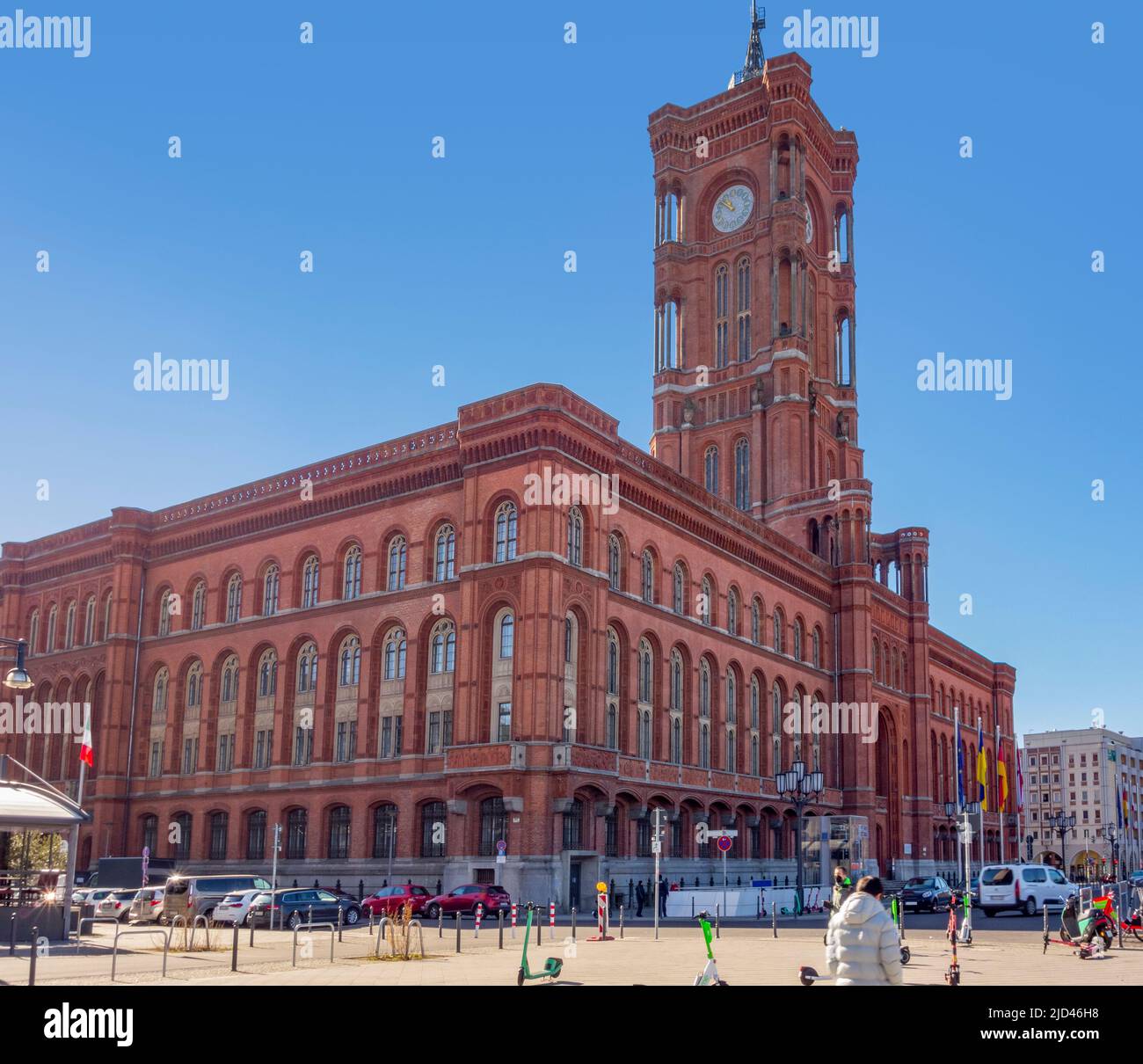 Tower and clock of rotes rathaus hi-res stock photography and images ...