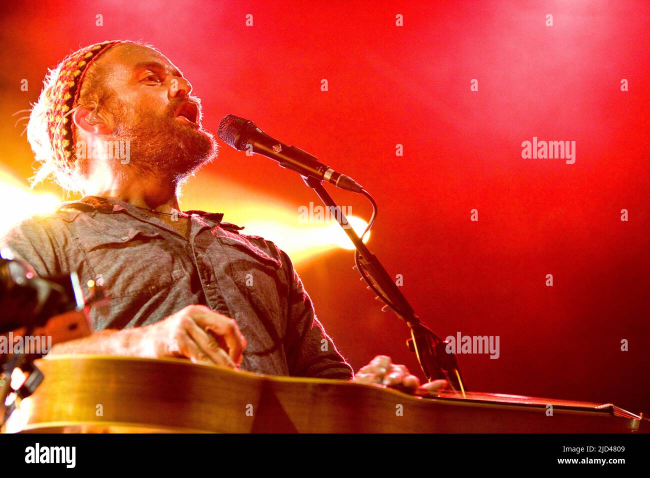 Xavier Rudd of Xavier and the Hum Musical band performs live on stage in Rome Stock Photo Alamy