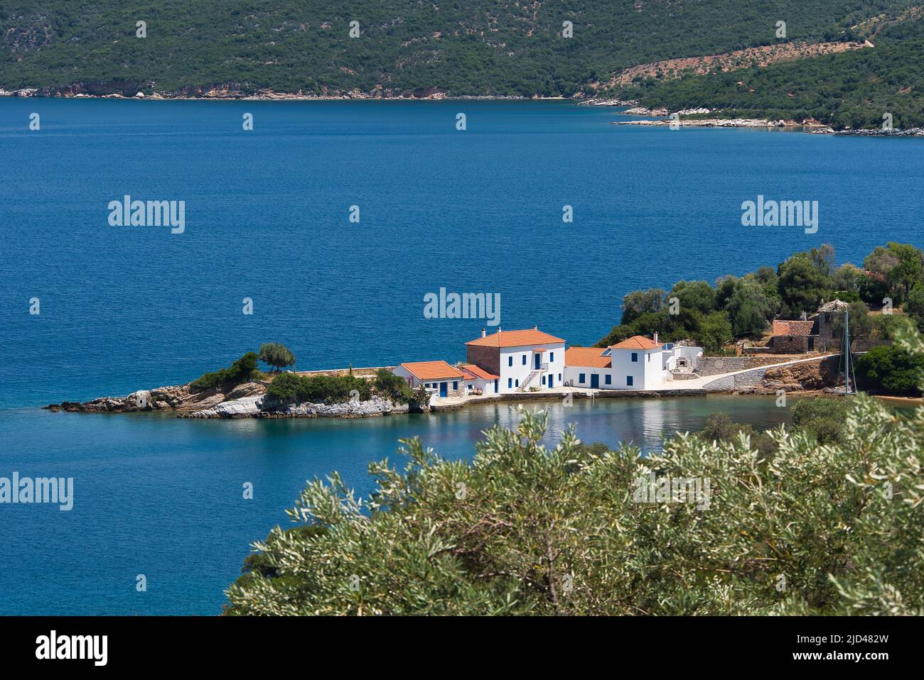 Traditional house by the sea, Milina, Volos, Greece. Tzasteni is