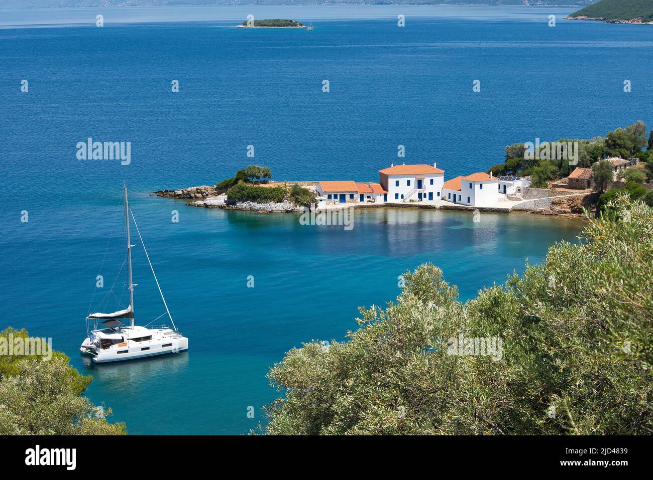 Traditional house by the sea, Milina, Volos, Greece. Tzasteni is