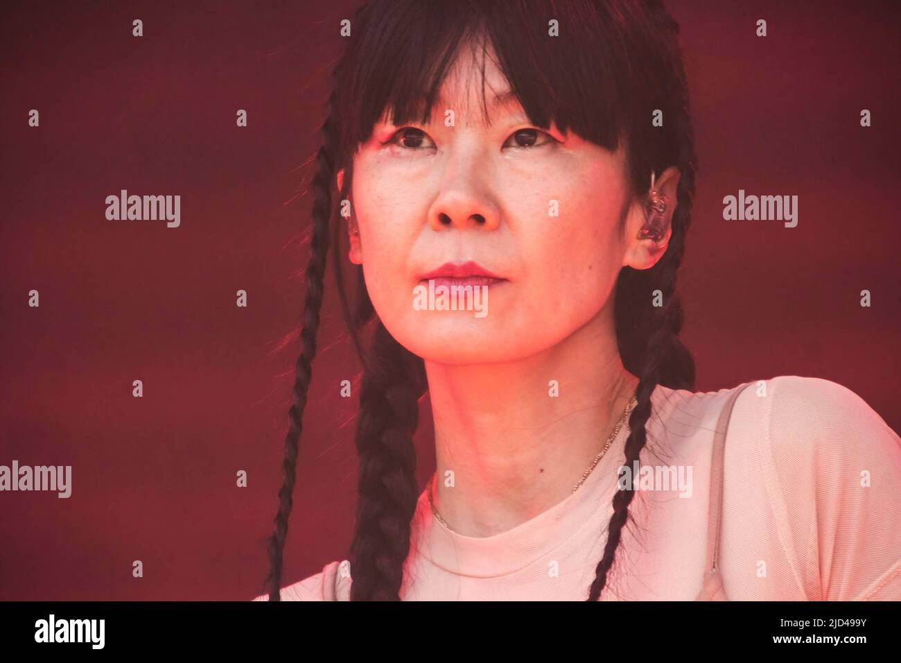 Gothenburg, Sweden. 09th Aug, 2018. Toko Yasuda performs live on stage at Way Out West festival in Slottsskogen, Gothenburg. (Photo by Valeria Magri/SOPA Images/Sipa USA) Credit: Sipa USA/Alamy Live News Stock Photo