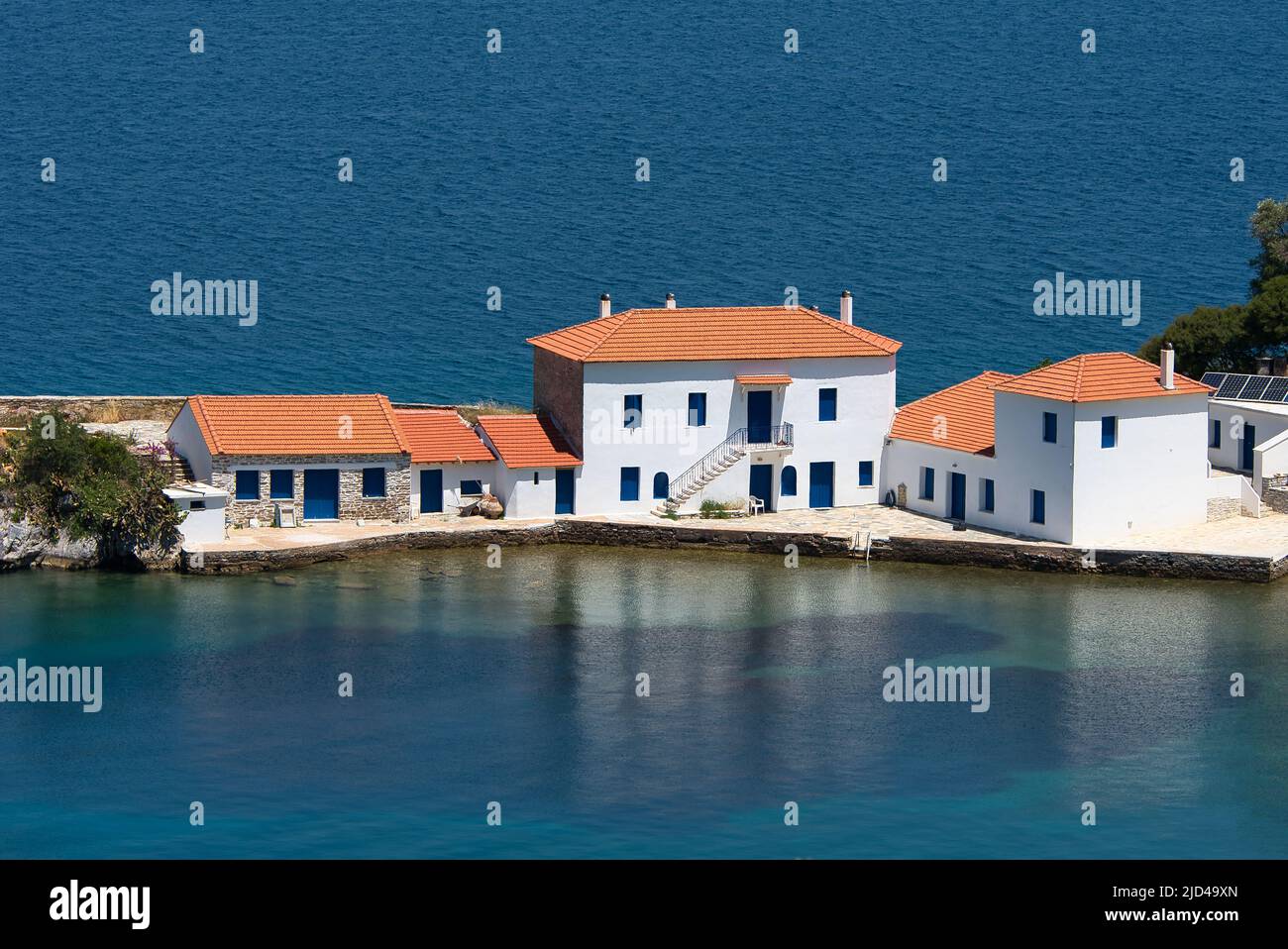 Traditional house by the sea, Milina, Volos, Greece. Tzasteni is