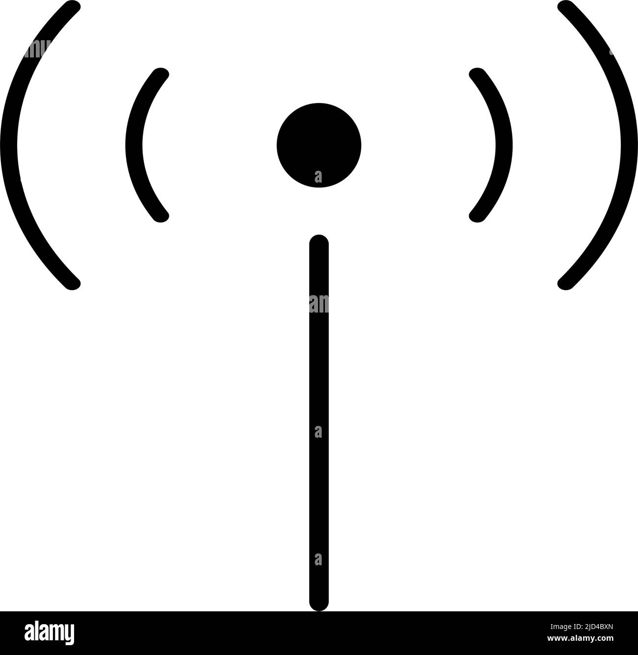 Antenna icons for radio waves. Cellular. Editable vector. Stock Vector