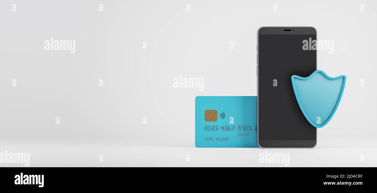 Illustration of Credit Card Security When Using Online Banking
