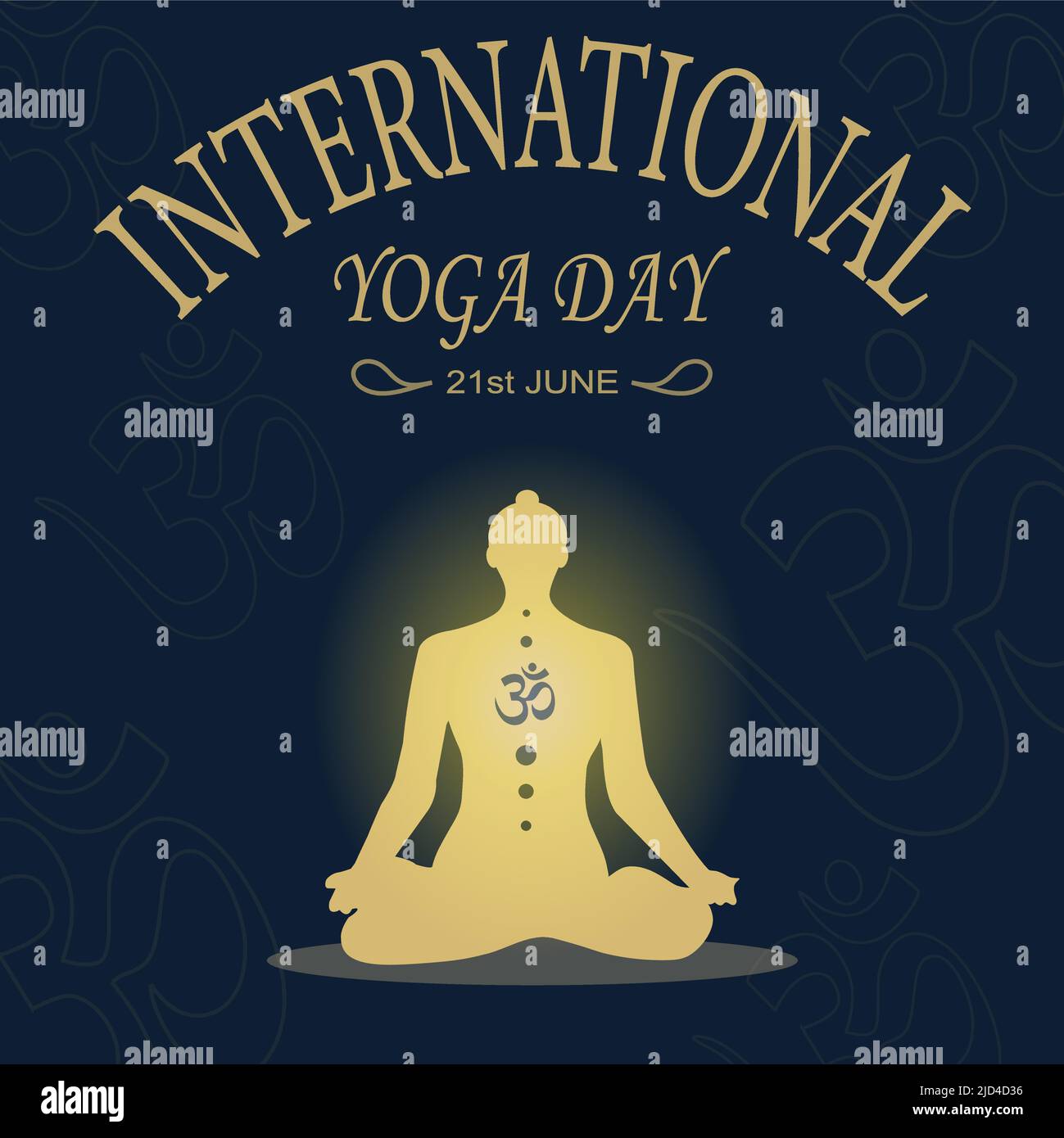 International Yoga Day vector illustration banner, brochure and poster