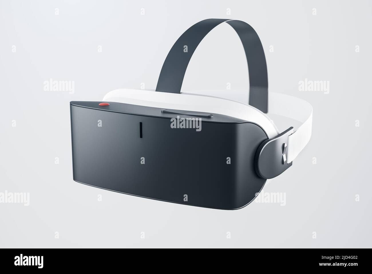 Virtual reality and metaverse concept with black and white headset on ...