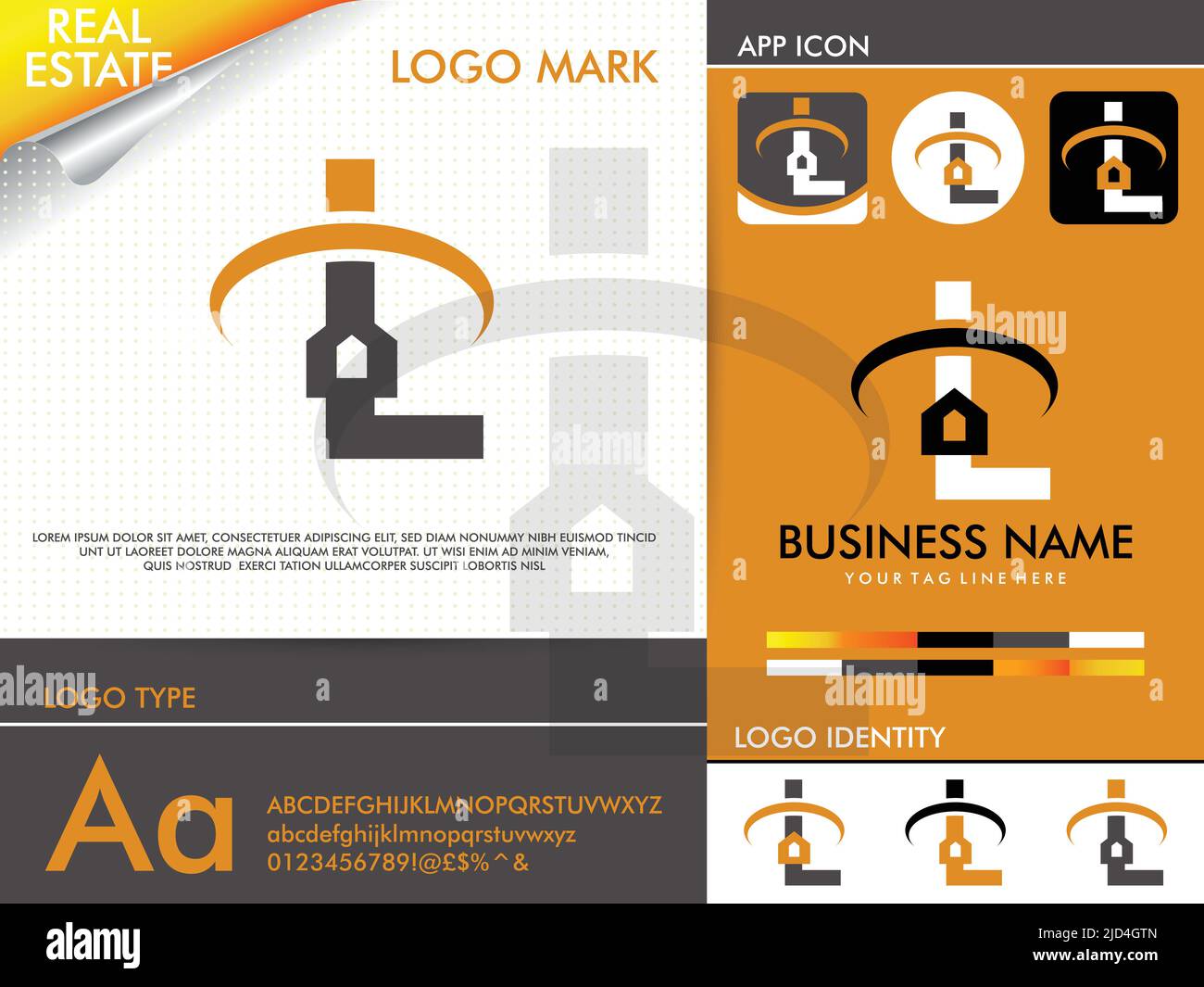 Real Estate Letter L Logo Design Vector Template Stock Vector Image ...
