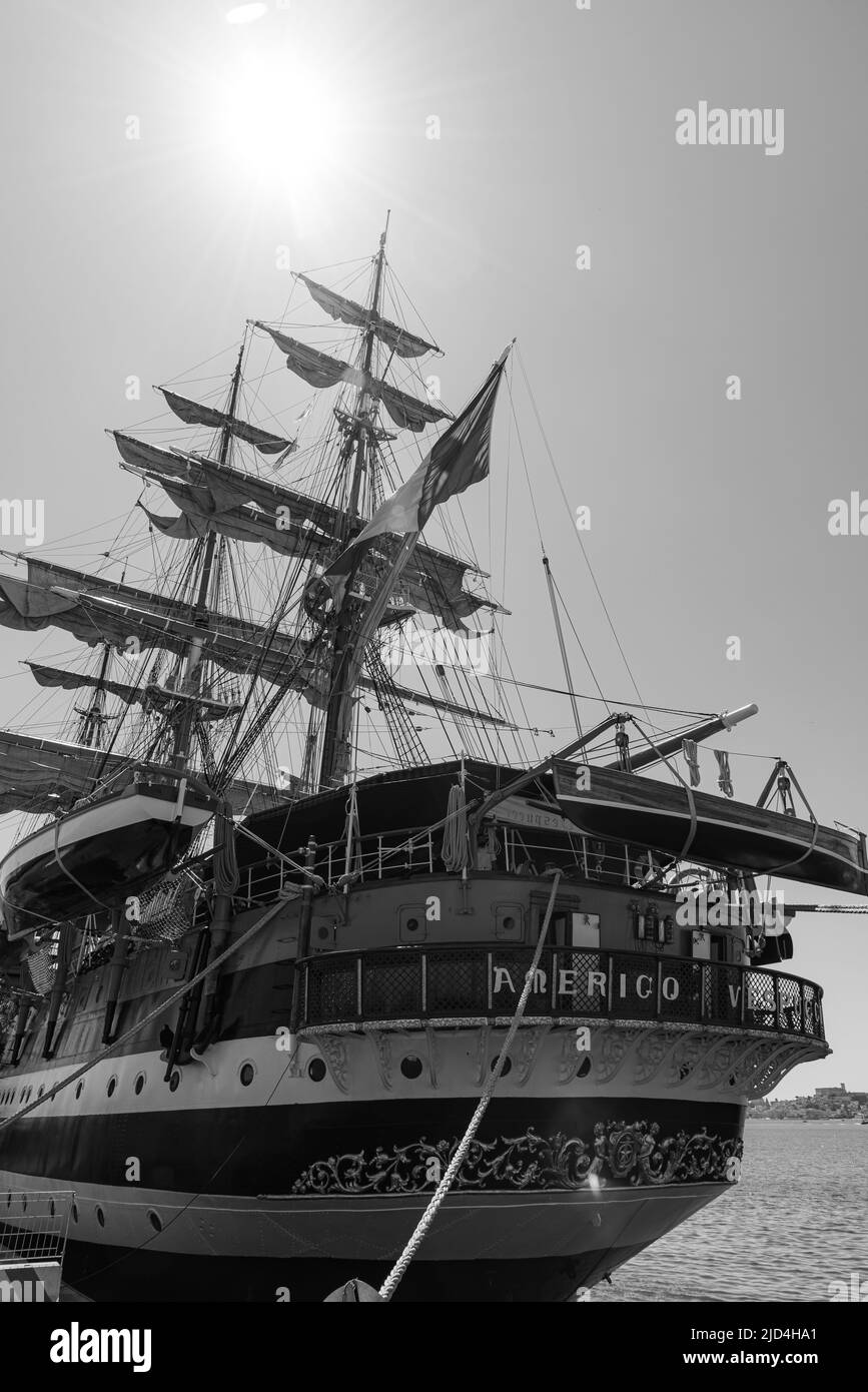 The Amerigo Vespucci is a sailing ship of the Navy built as a training