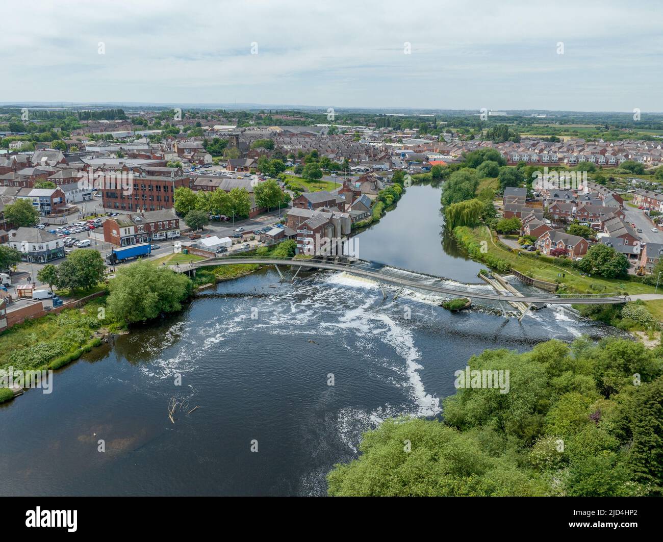 Castleford, Yorkshire, United Kingdom, June 16 2022. Aerial View of