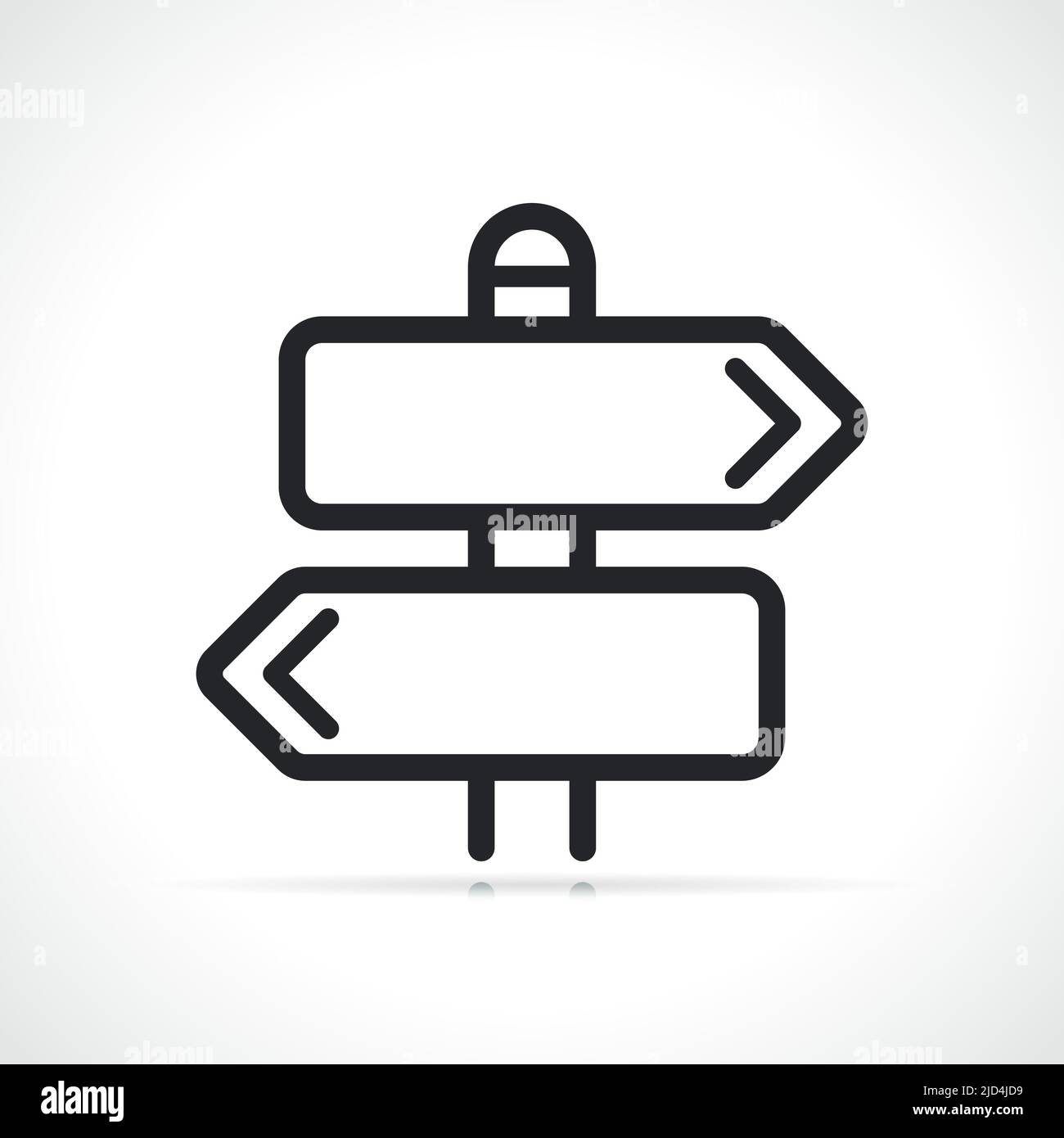 direction signpost or roadsign line icon isolated Stock Vector