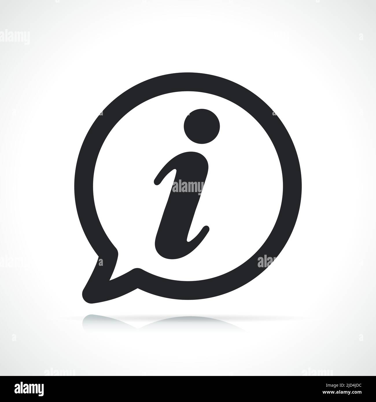 information or info speech icon isolated illustration Stock Vector