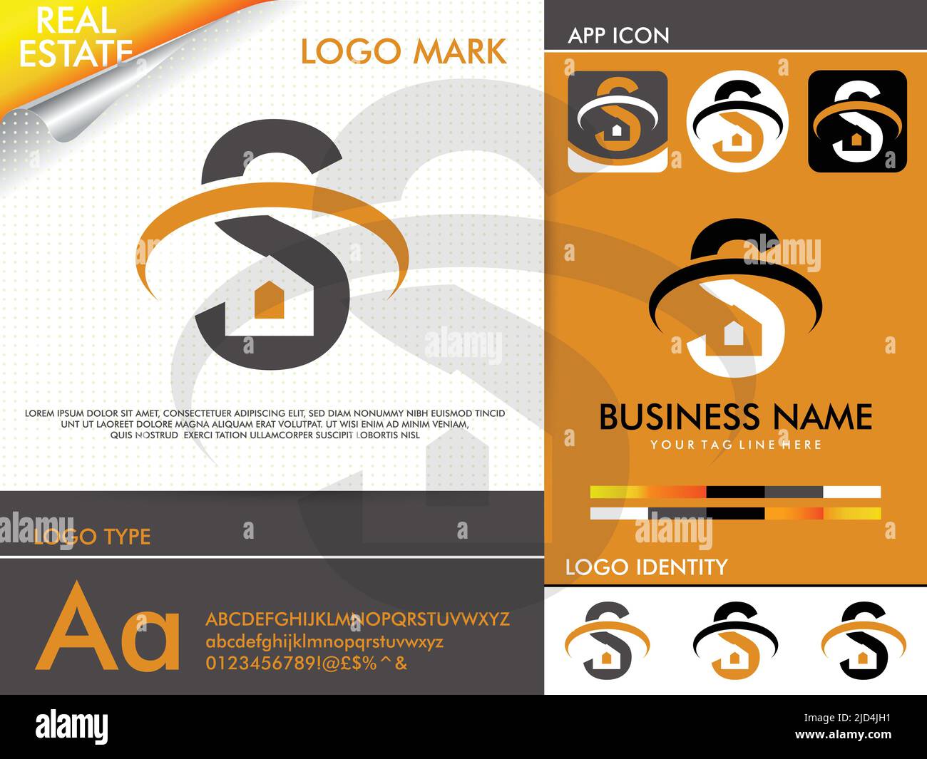 Real Estate Letter S Logo Design Vector Template Stock Vector Image ...