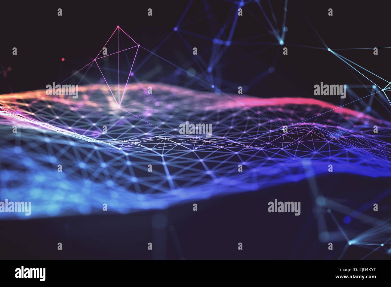 Digital Triangle Graphics Abstract technology dark background with bright digital triangle plexus ...
