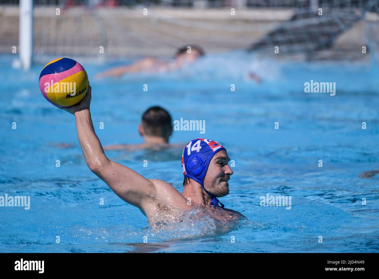 Croatian Water Polo team during last training on Mladost pool before