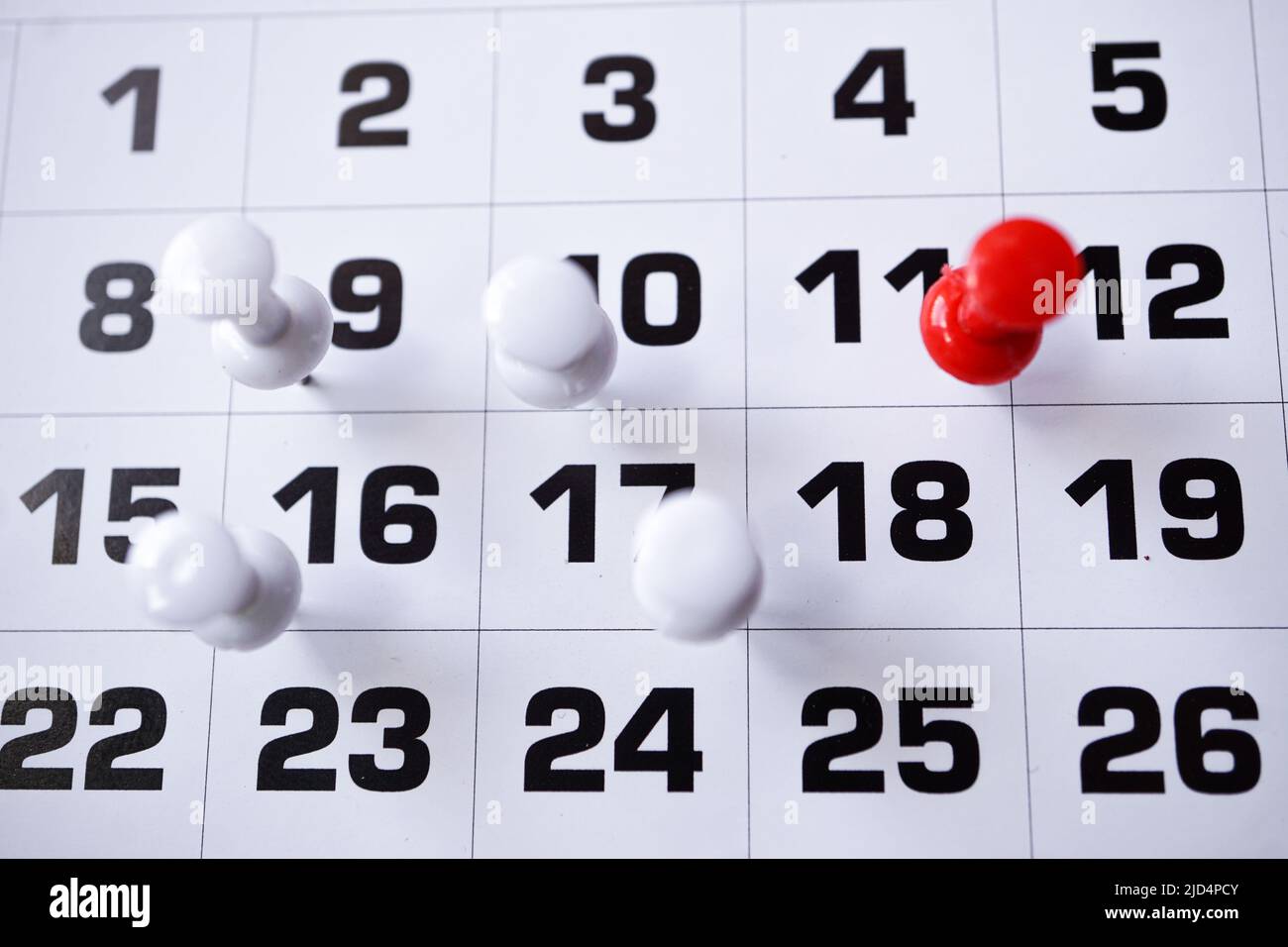 numbers in the calendar, days of the month Stock Photo Alamy