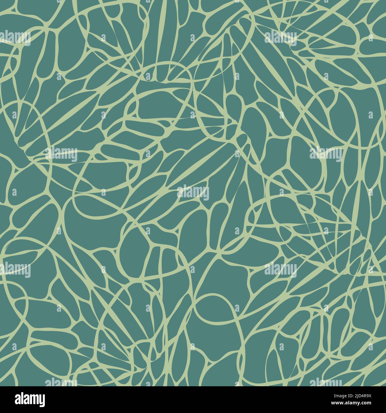 Seamless vector pattern with mosaic pieces on blue background. Grid texture wallpaper design. Effective fashion textile. Stock Vector