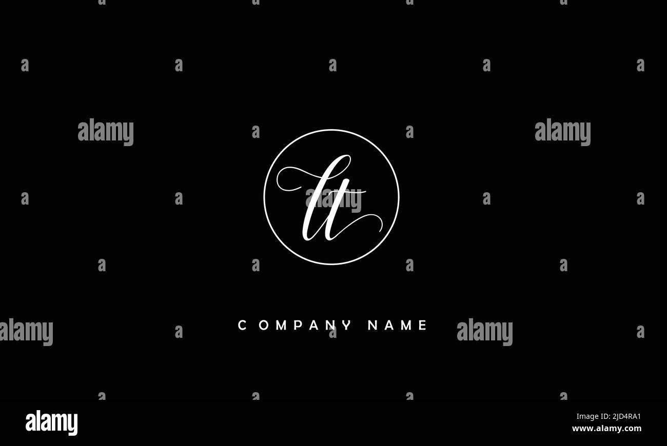 LT, TL Alphabets Letters Logo Monogram Stock Vector