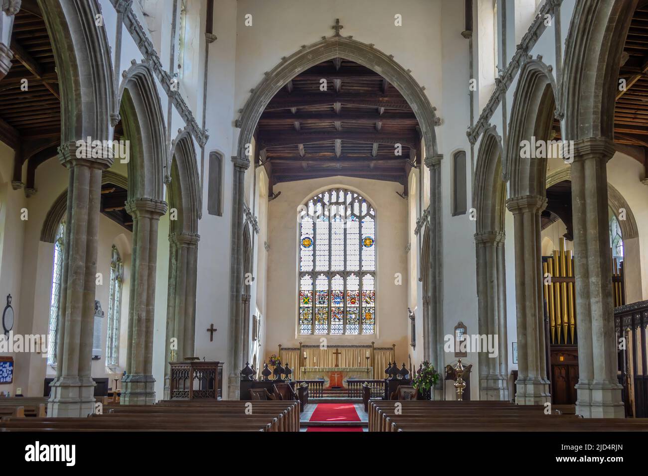 England, Suffolk, Clare, Stour valley church, interior Stock Photo
