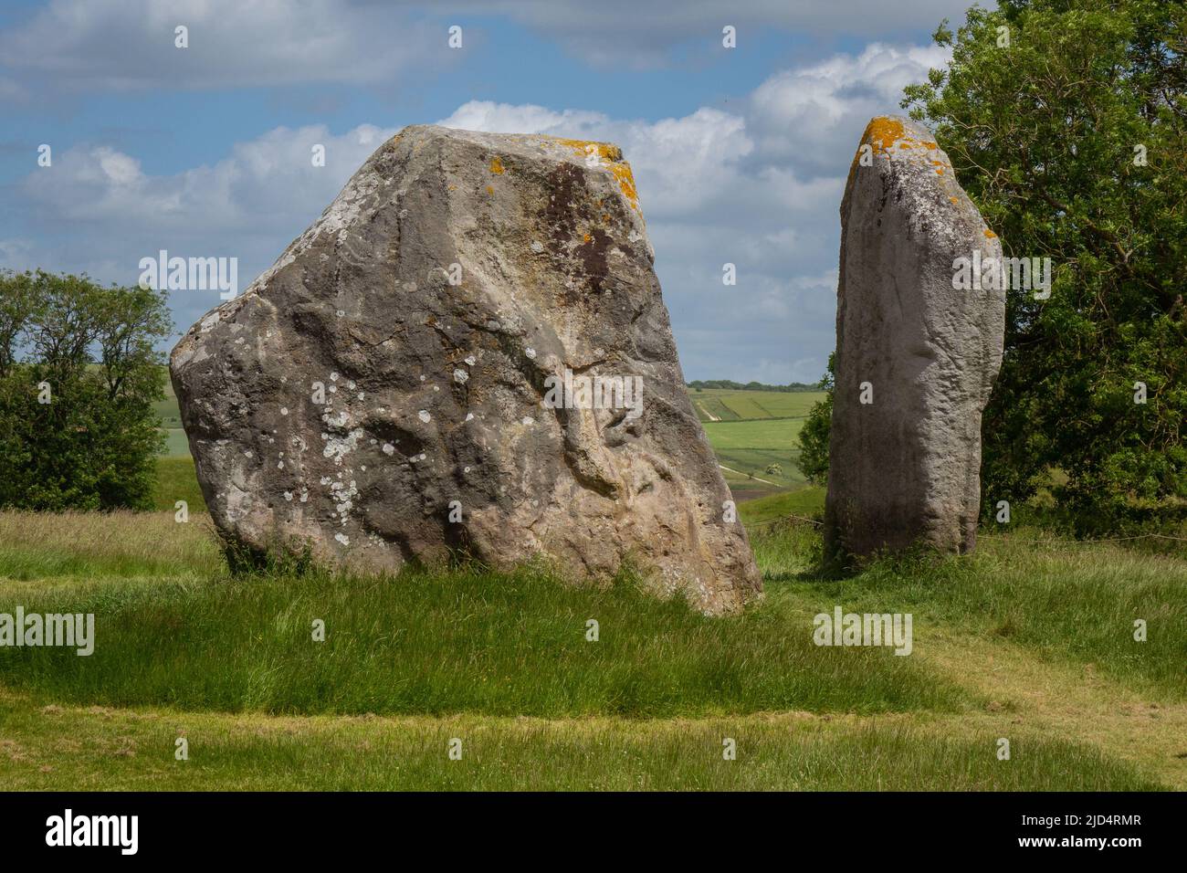 England, Wiltshire, Avebury, Stones Stock Photo
