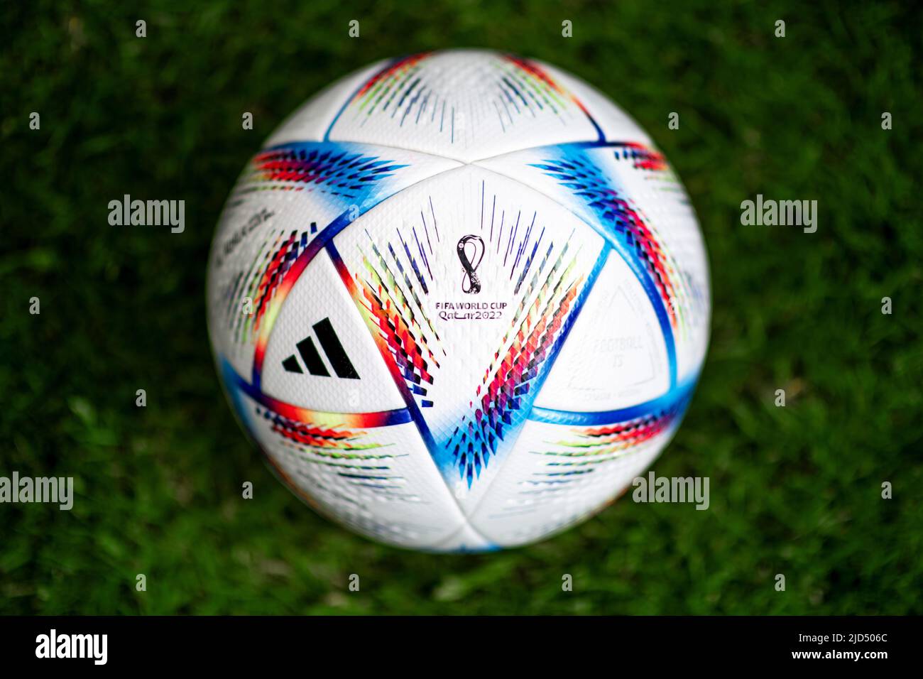 Adidas Qatar 2022 FIFA World Cup Al Rihla Official Match Ball Stock Photo