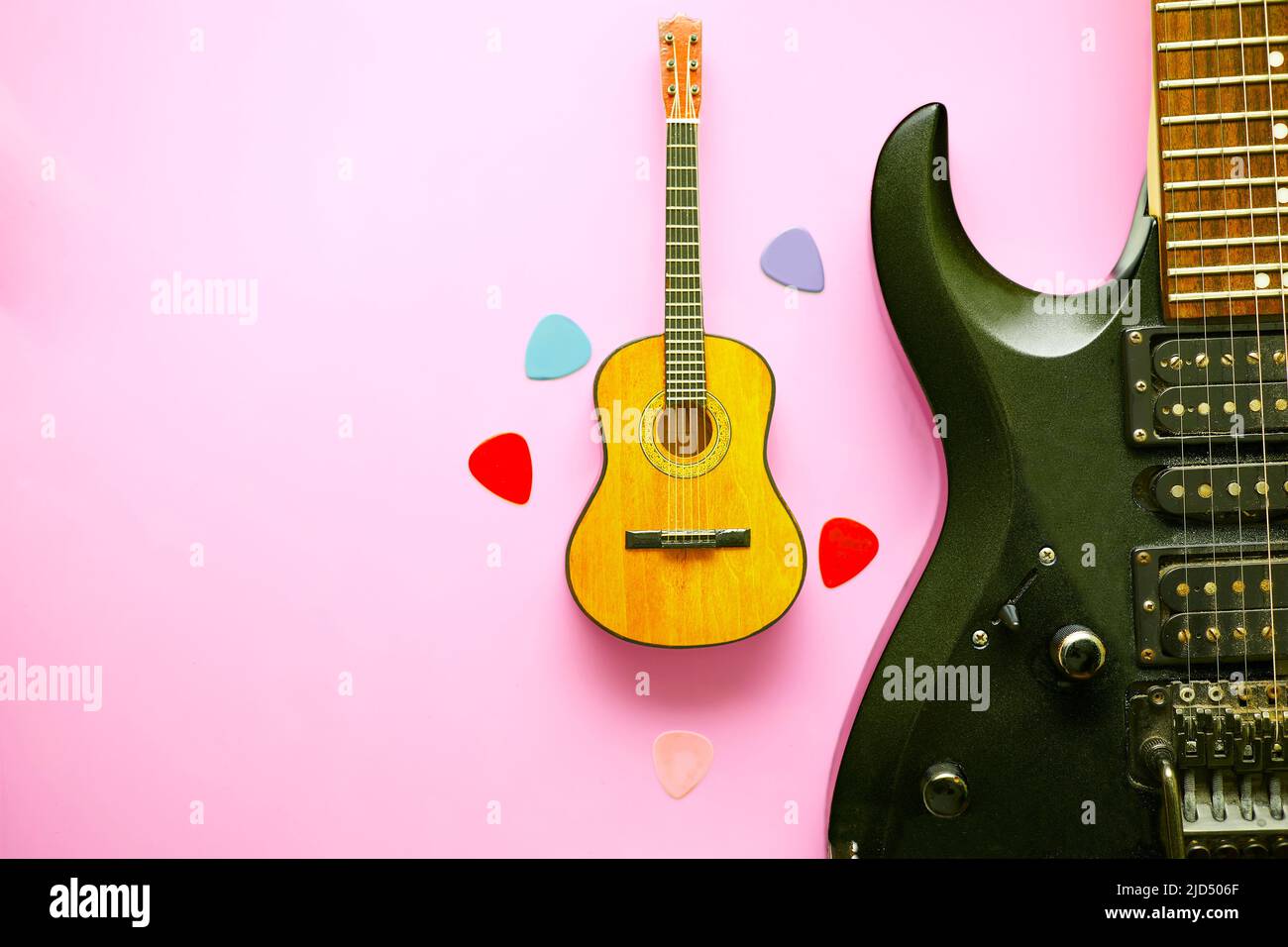 Small pink sale guitar
