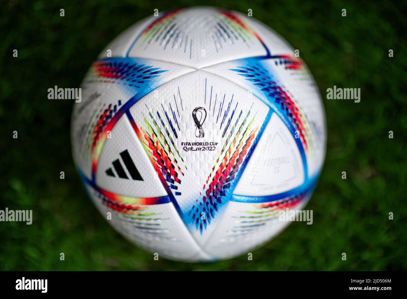 Adidas Qatar 2022 FIFA World Cup Al Rihla Official Match Ball Stock Photo