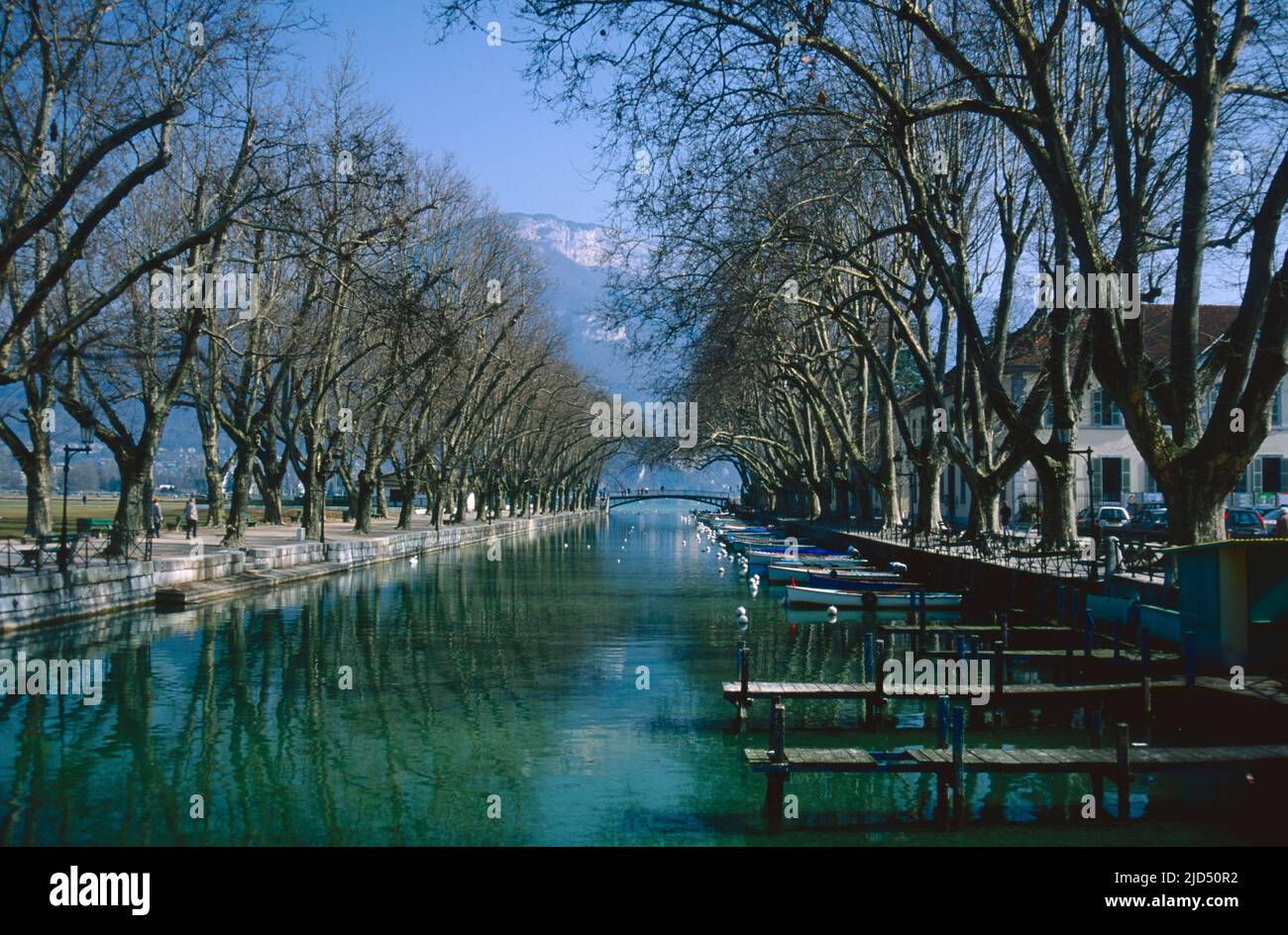 Canal du Vassé, Annecy, Haute-Savoie, France (photo circa 1990s) Stock Photo