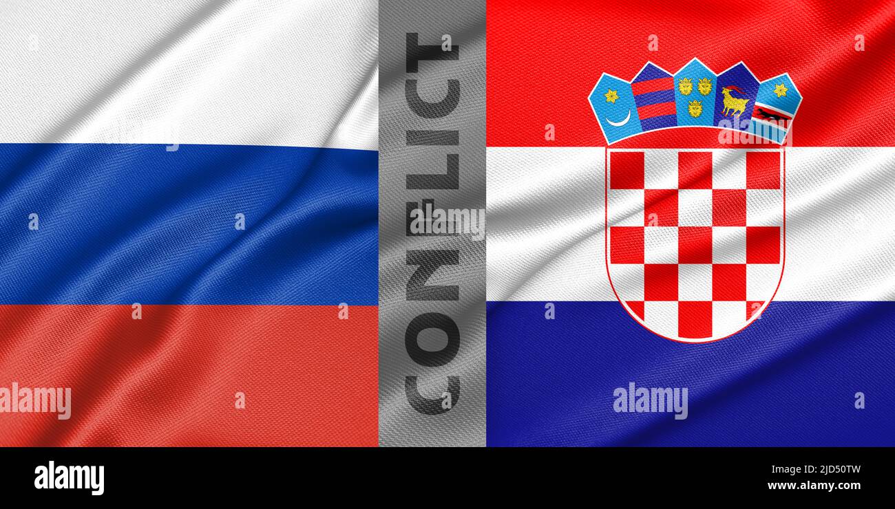 Croatian Vs. Russian Conflict Russia and Croatia, war between Russia vs Croatia, fabric ...