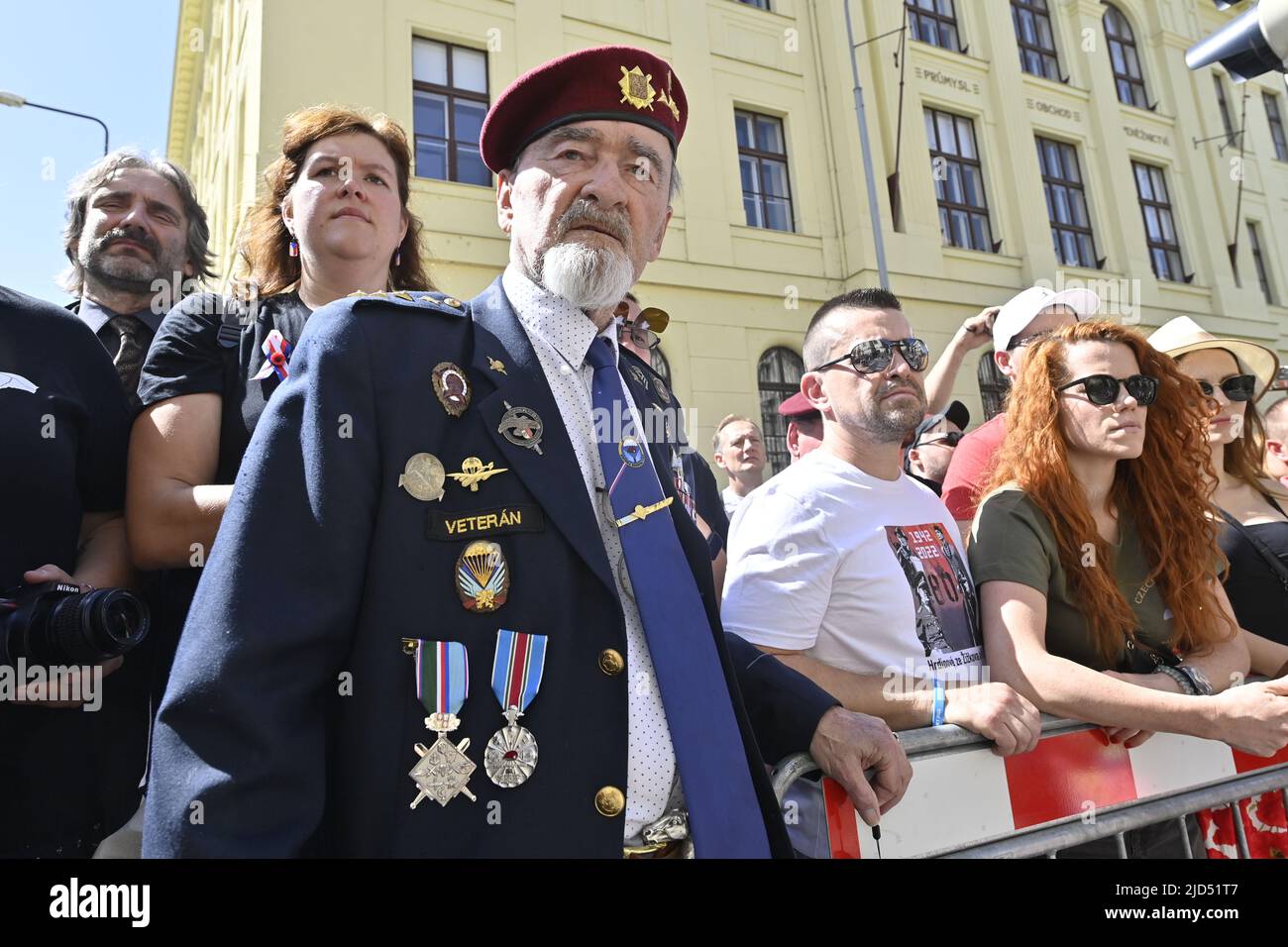 Prague, Czech Republic. 18th June, 2022. Commemorative ceremony in ...