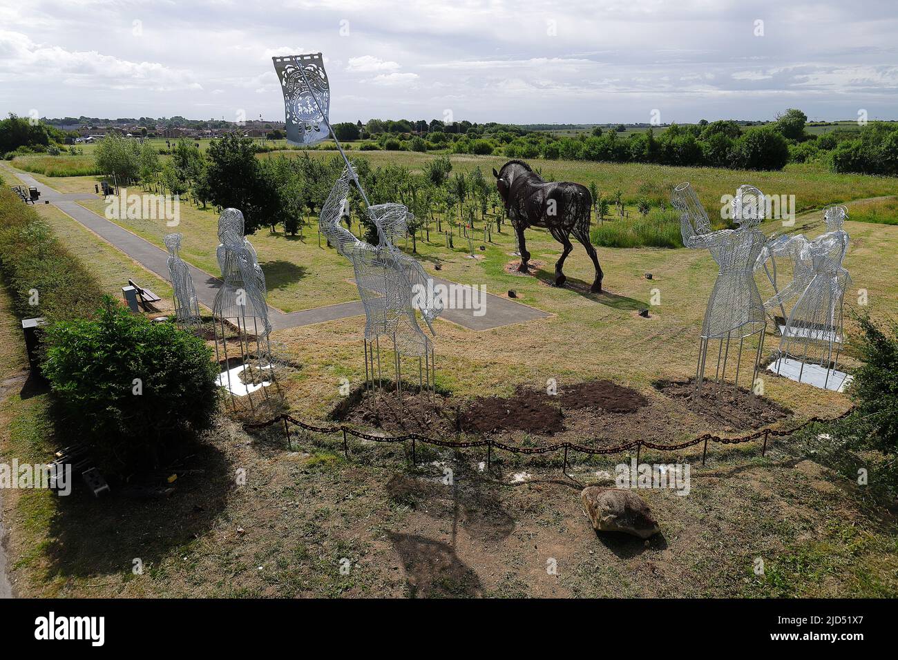 Mill Pond Meadow Woodland Memorial in Featherstone,West Yorkshire,UK Stock Photo Alamy