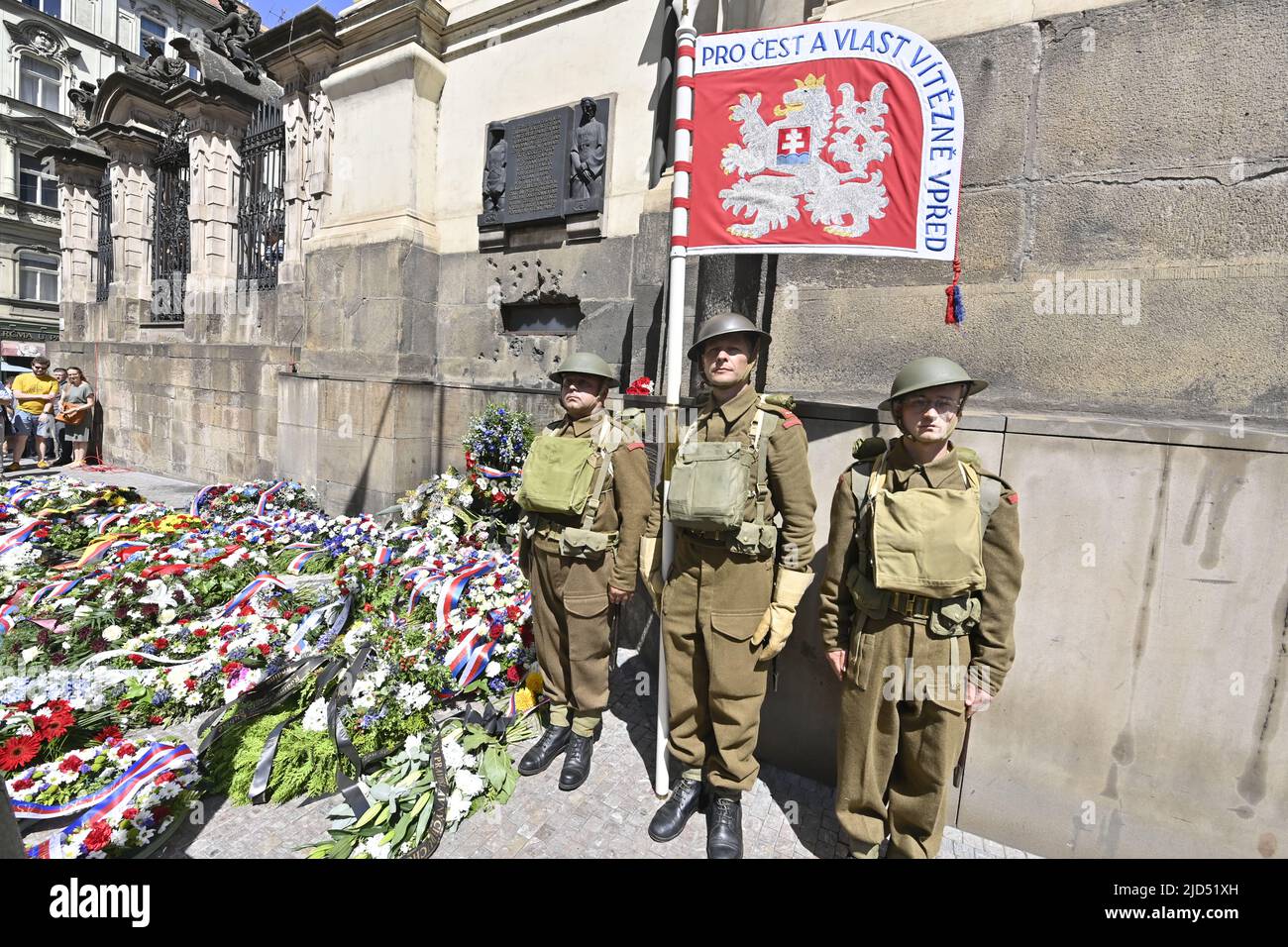 Prague, Czech Republic. 18th June, 2022. Commemorative ceremony in ...