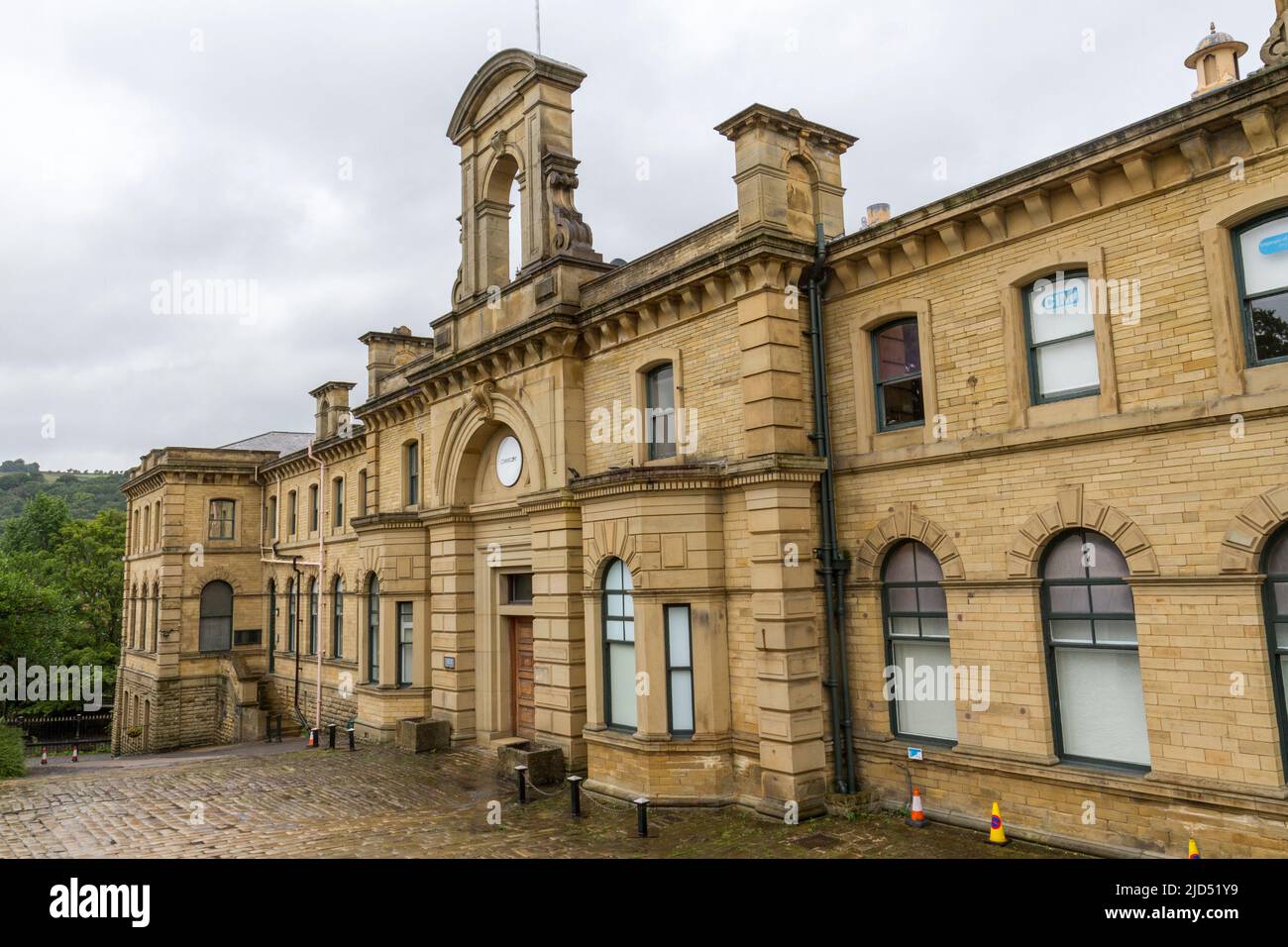 Stunning architecture of Salts Mills, Saltaire, a Victorian model village, Shipley, Bradford, West Yorkshire, England. Stock Photo