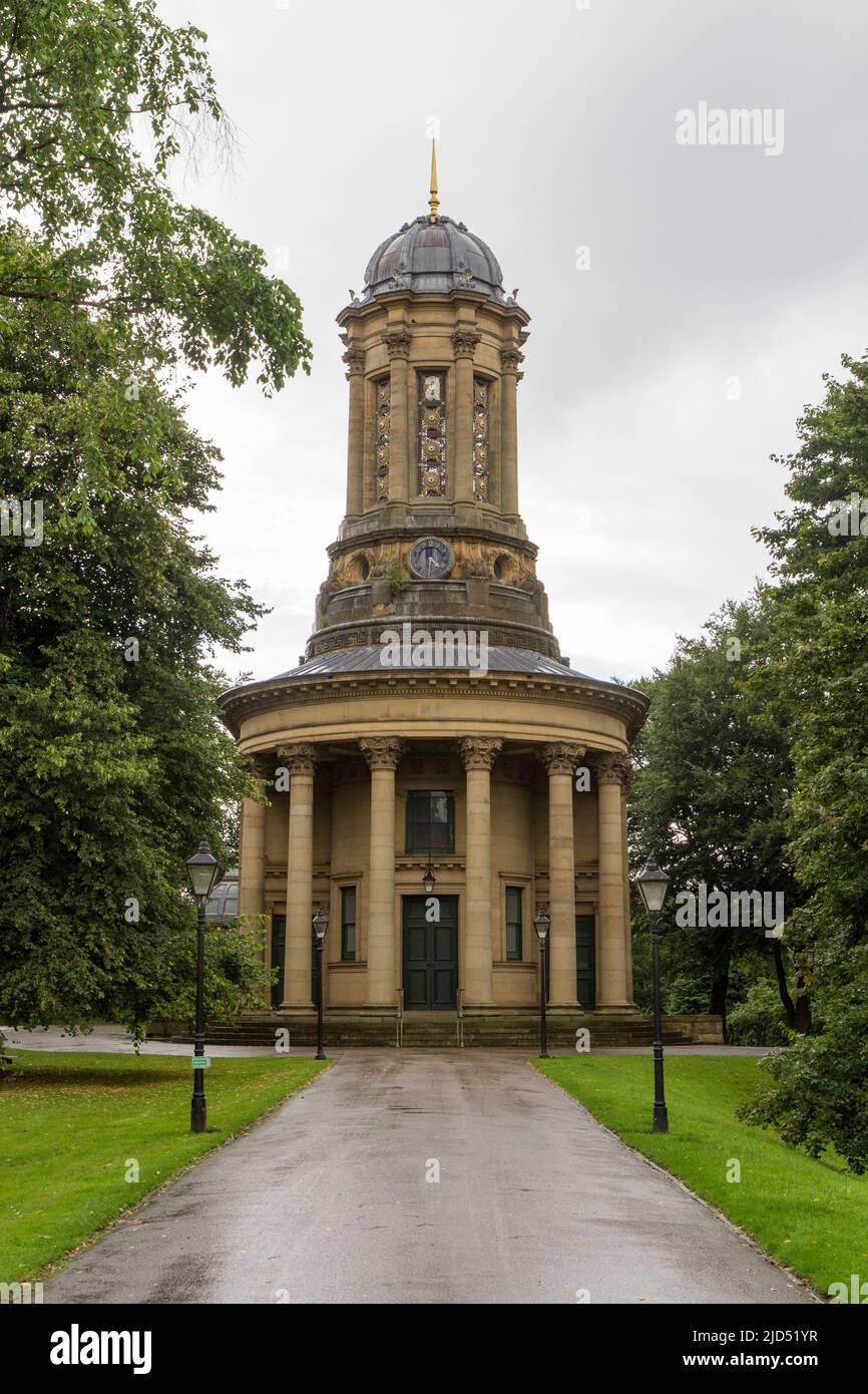 Stunning architecture of Saltaire URC Church, Saltaire, a Victorian model village, Shipley, Bradford, West Yorkshire, England. Stock Photo