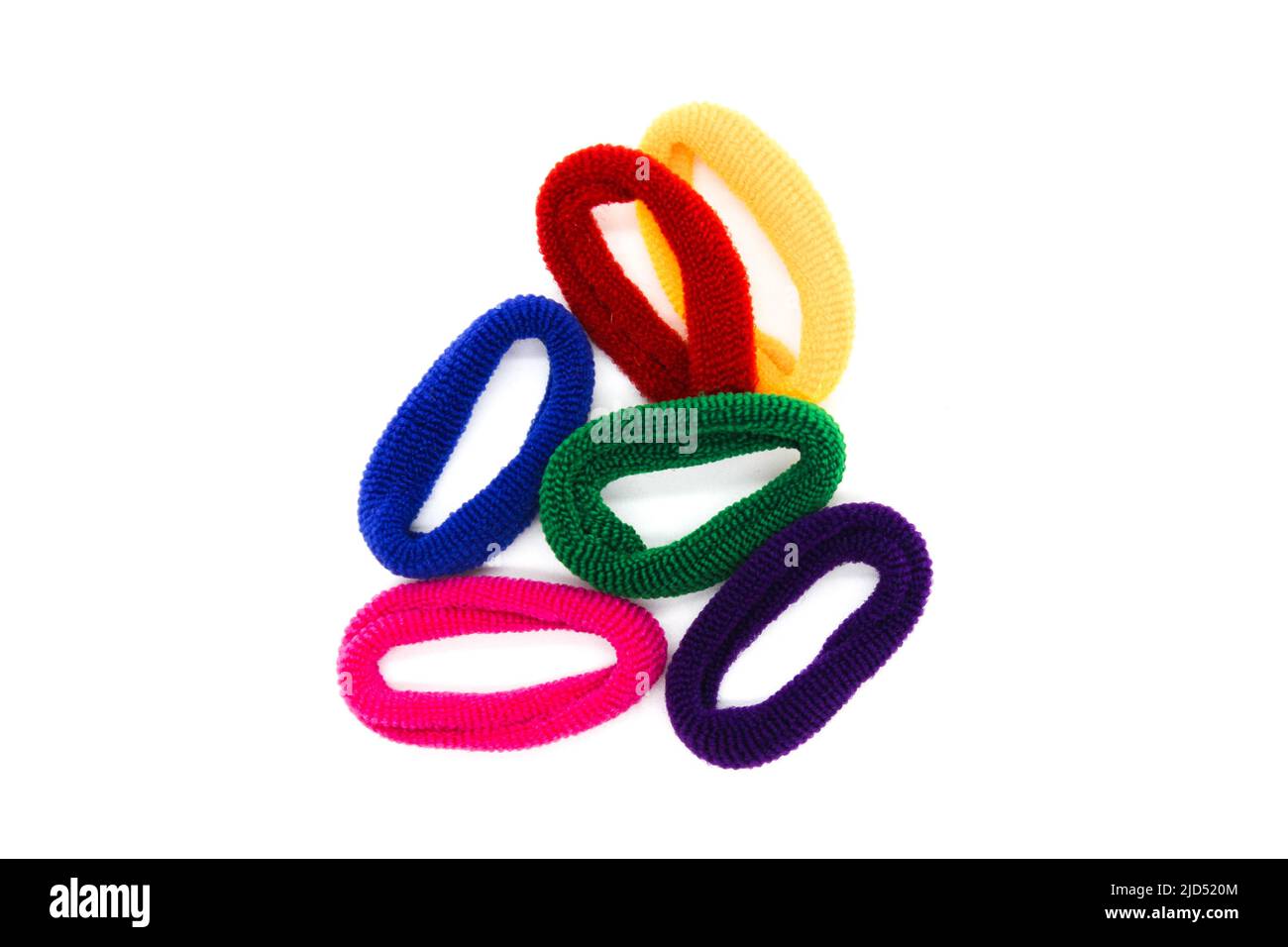 A picture of hair ties with selective focus Stock Photo