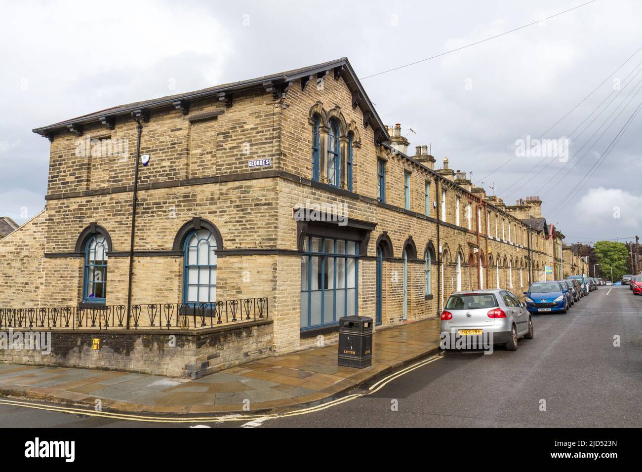 Stunning architecture of houses in Saltaire, a Victorian model village