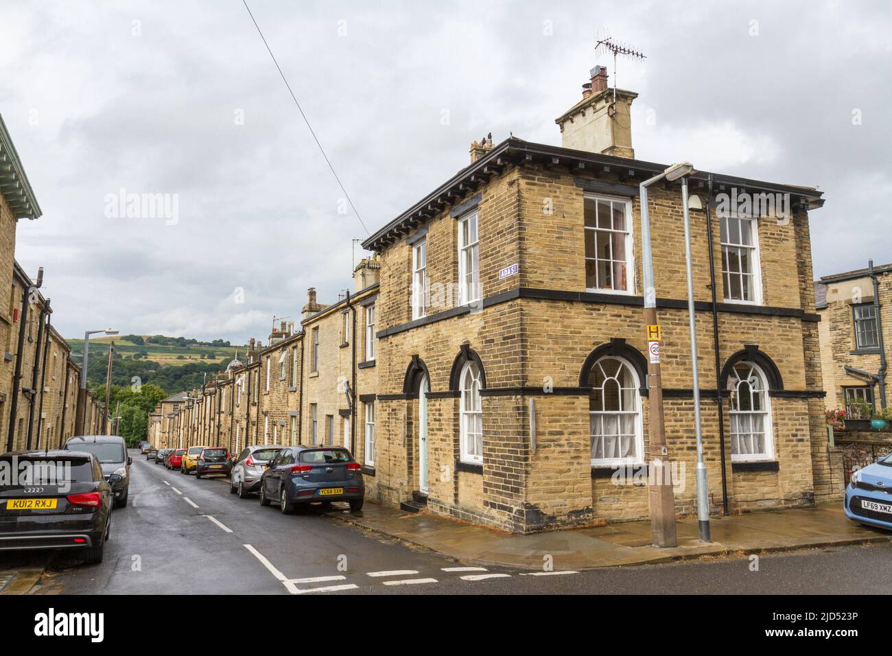 Stunning architecture of houses in Saltaire, a Victorian model village