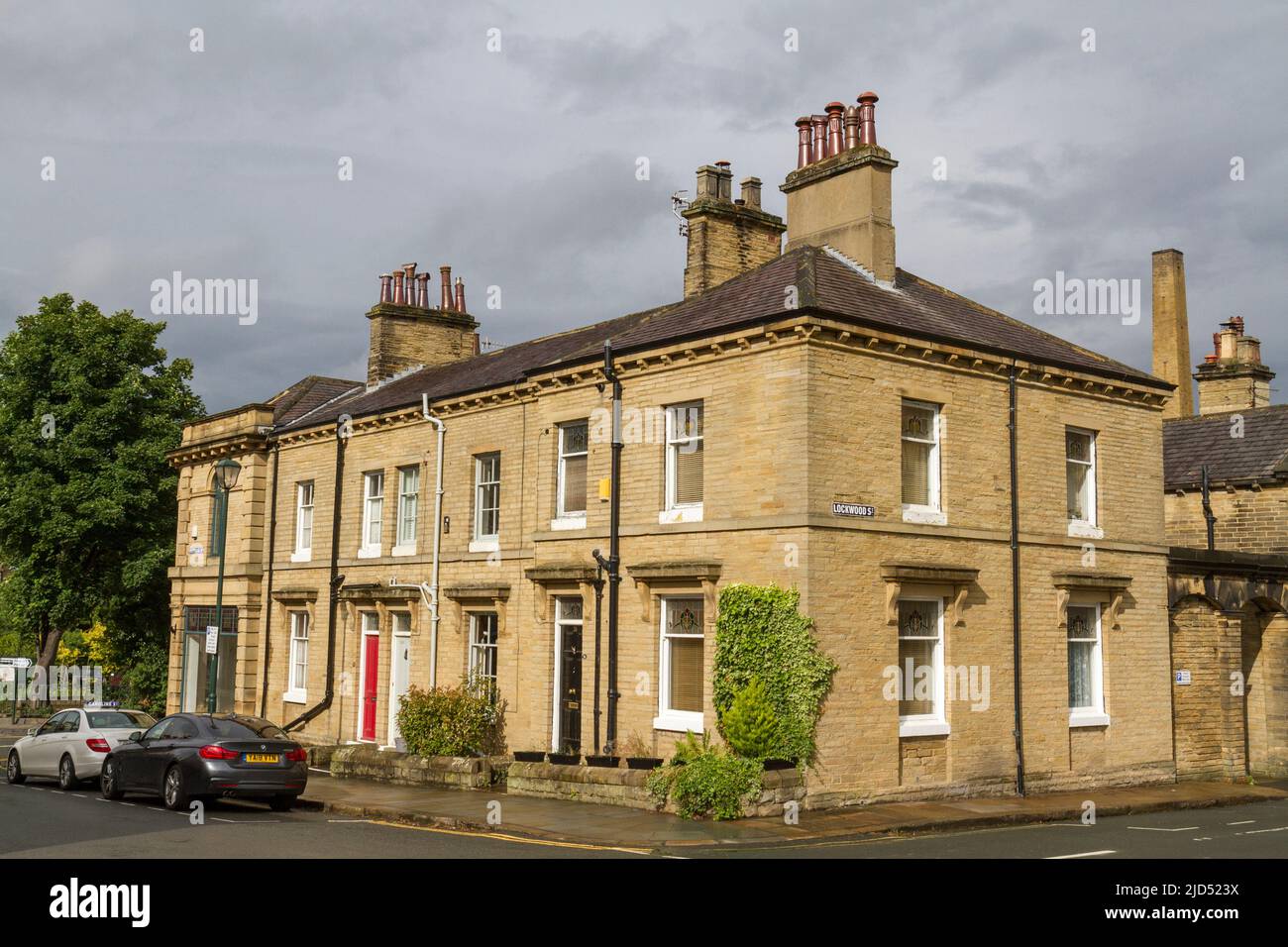 Stunning architecture of houses in Saltaire, a Victorian model village