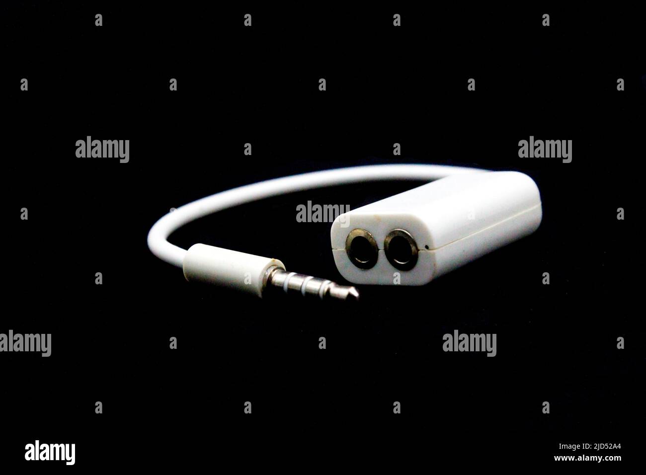 A picture of audio Jack Splitter with selective focus Stock Photo