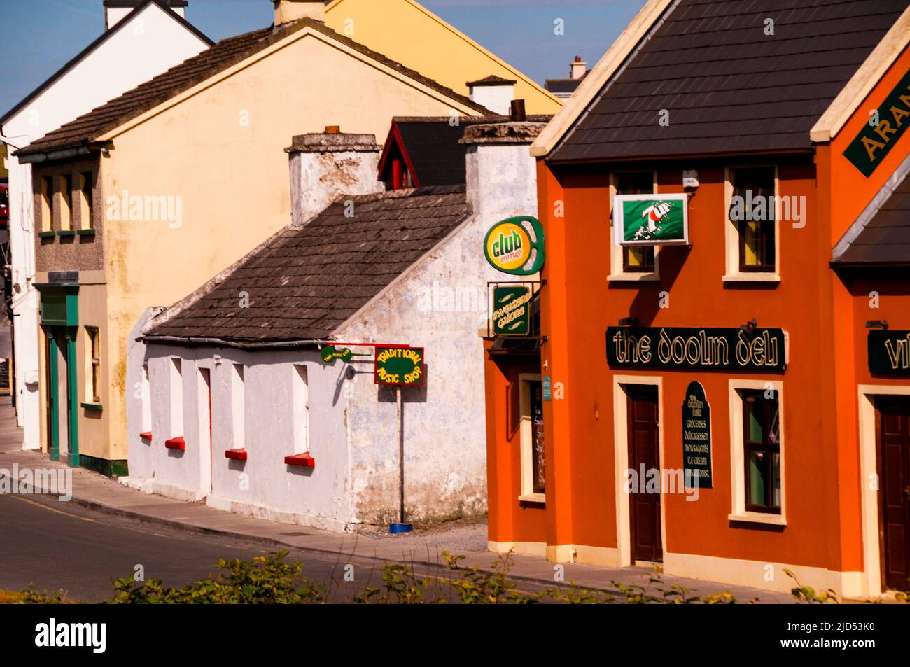 Fisher Street in Doolin Ireland. Stock Photo