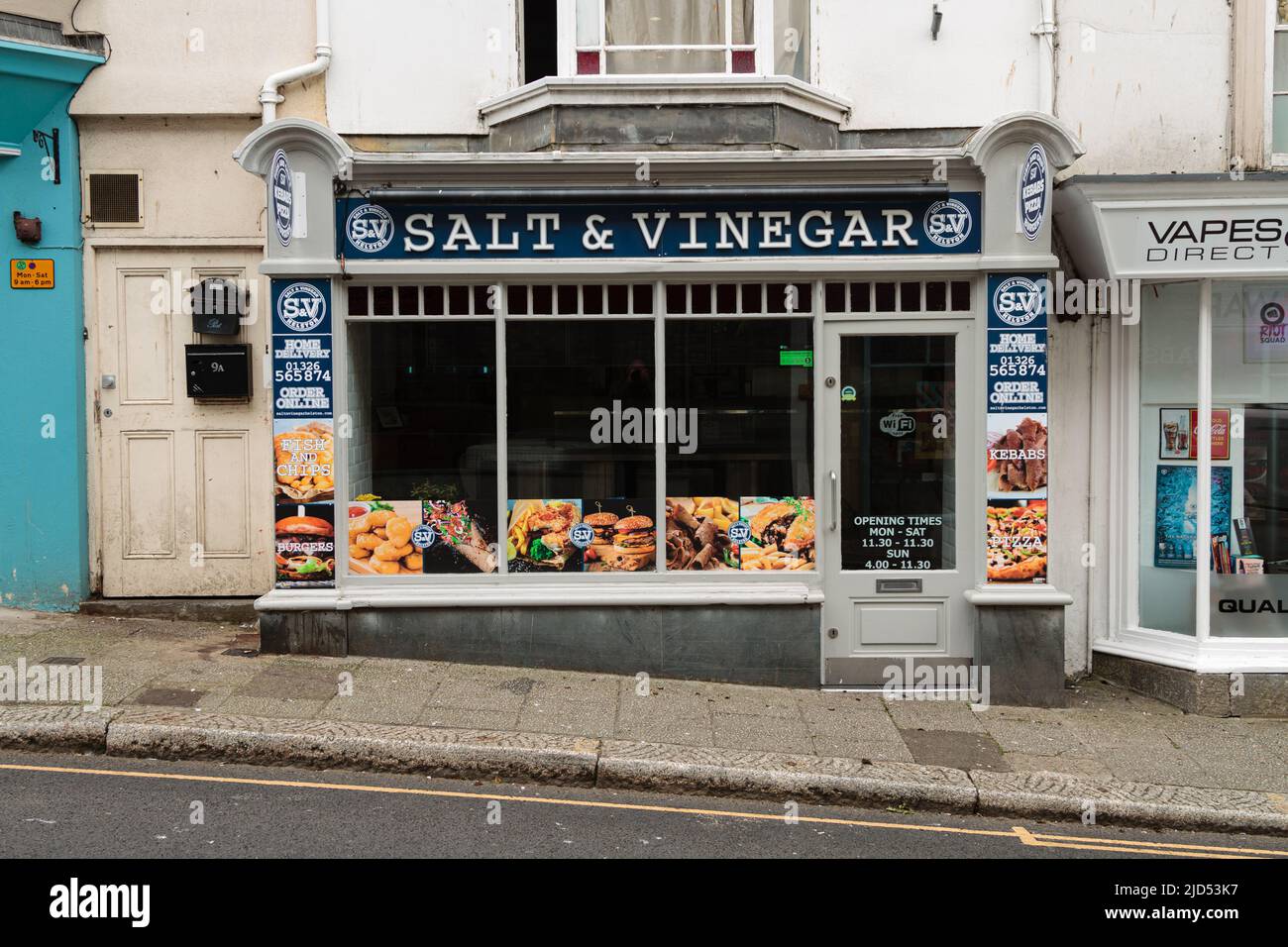 Retail outlets (Salt and Vinegar) in Meneage Street, Helston, Cornwall