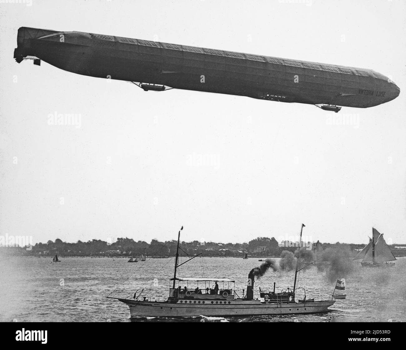 The Zeppelin LZ-11 Airship 'Viktoria Luise'. It made its first flight on 19th February 1912. Used by The German Navy at the start of World War 1. Damaged beyond repair in 1915. Stock Photo