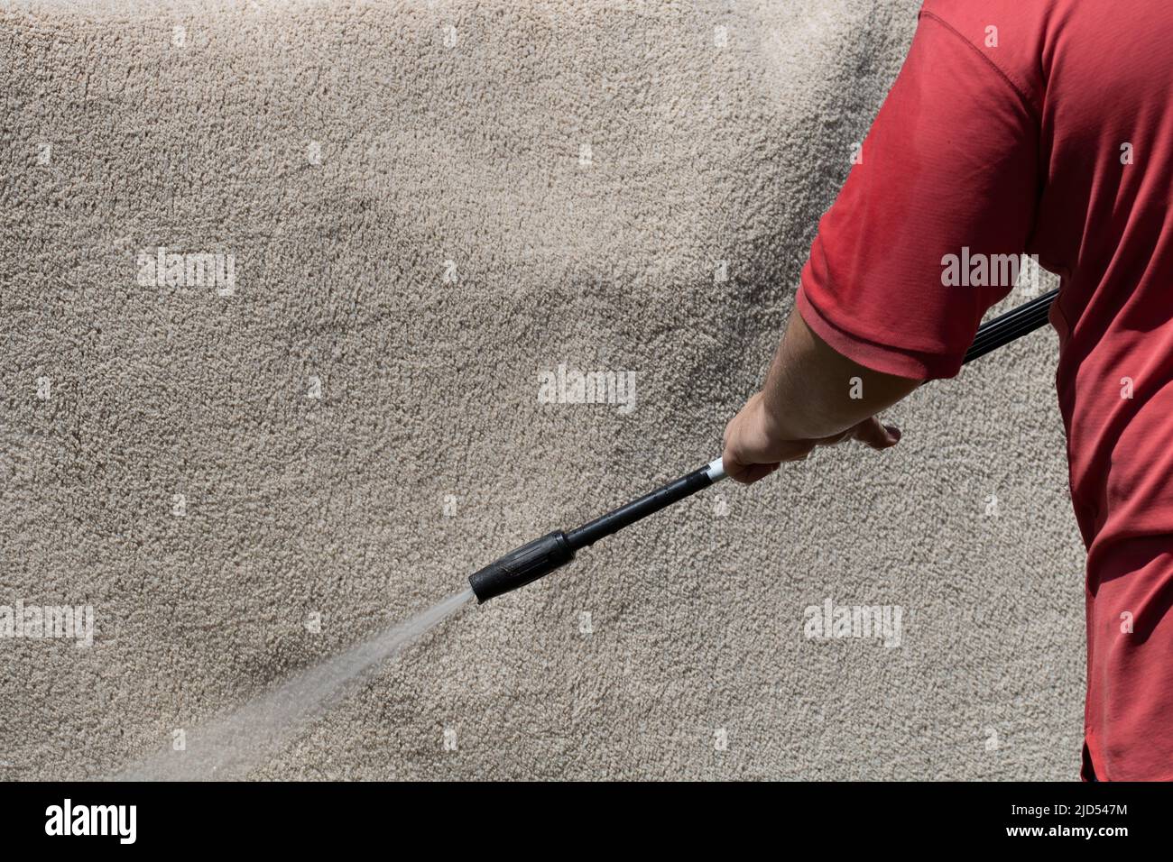 Washing carpets with high pressure washer Stock Photo Alamy