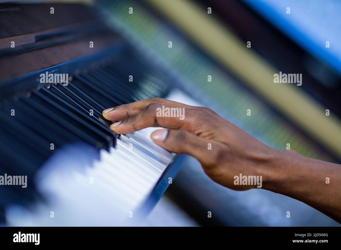 Playing instrument night home hi-res stock photography and images - Alamy