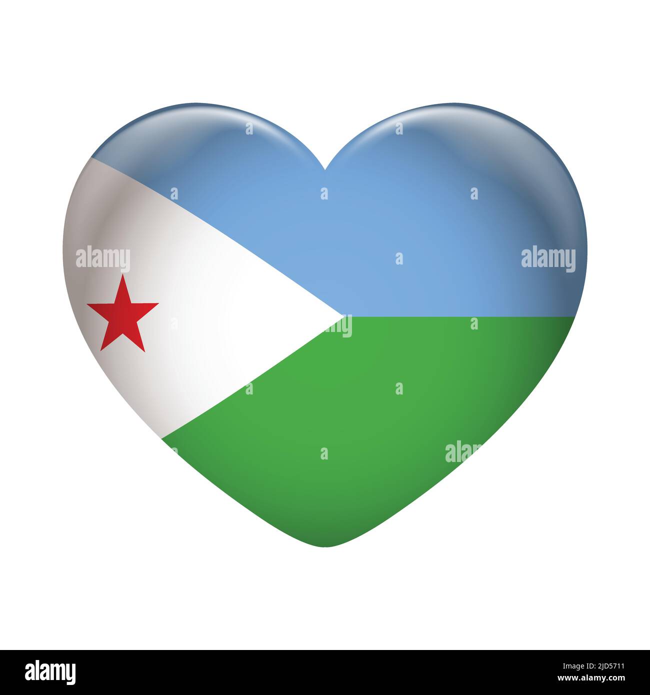 Djibouti Flag Icon Isolated On White Background Djibouti Flag Flag