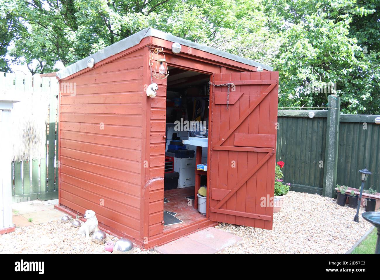 A wooded Garden Shed Stock Photo Alamy
